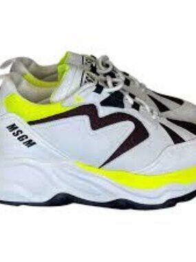 137- NIB MSGM LEATHER LOW TRAINERS MADE IN ITALY